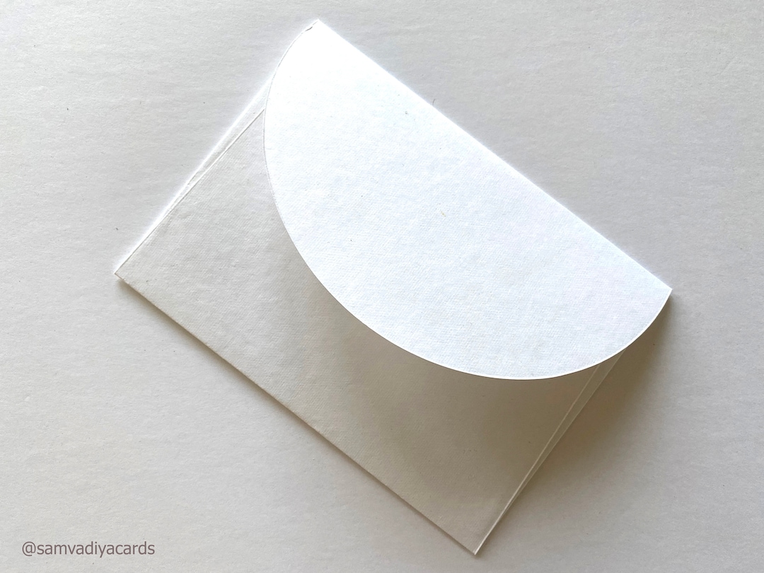 Premium Envelopes A7 Size Round Flap, Handmade Cotton Paper Invitation ...