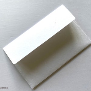 Premium Envelope A9 Size, Handmade Envelopes for wedding invitations or special events, natural cotton paper envelopes - White