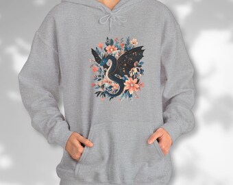 Dragon Rider Hoodie Abraxos Flower Hoodie Fourth Wing Shirt Gift for Bookworms Fantasy Bookish Hoodie Abraxos Fantasy Book Lover Hoodie