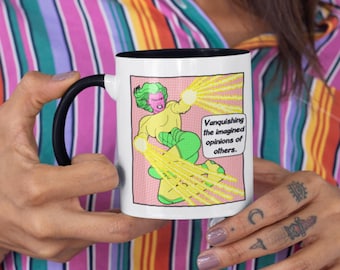 Comic Action Mug | Colorful Graphic, Australian Made