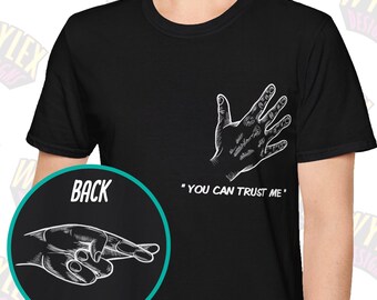 Camiseta con dibujo gráfico / ¿Puedes confiar en mí? / Camiseta unisex de algodón grueso / Fabricada en Australia