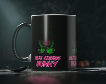 Magic Hot Cross Bunny Mug | Heat Reveal Ceramic Coffee Mug