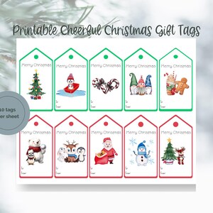 Fröhliche Weihnachtsgeschenkanhänger, Bunte Weihnachtsgeschenkanhänger, Festliche Weihnachtsgeschenkanhänger, Niedliche Weihnachtsgeschenkanhänger, Feiertagsgeschenkanhänger