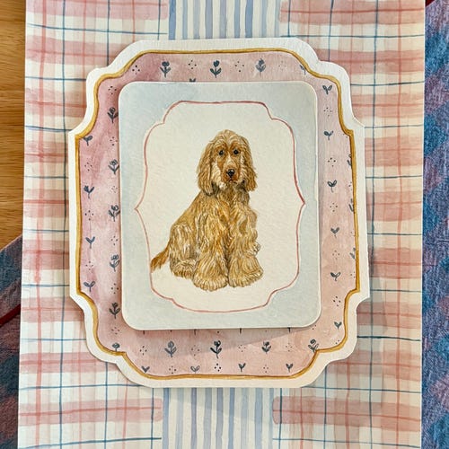 Cadeau souvenir personnalisé de peinture de portrait d'animal de compagnie à l'aquarelle