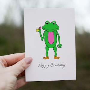 Hoppy Birthday | Cute Frog Card |Animal Lovers | Croc Lovers