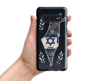 Map of Israel Tough Phone Case – Samsung Galaxy Protection, Jewish Gift