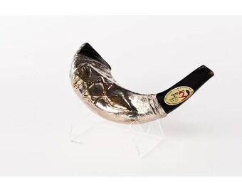Silver-Plated Ram’s Classical Horn Shofar 13"-15" / 35-39 cm - MADE IN ISRAEL