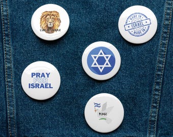 Inspirational Israel Button Set – Jewish Pride Pins