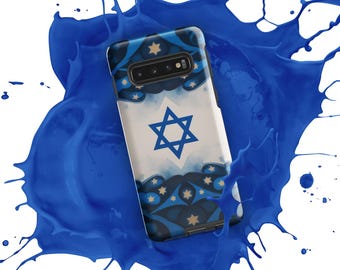 Funda protectora para teléfono Am Yisrael Chai con diseño hebreo para iPhone y Samsung