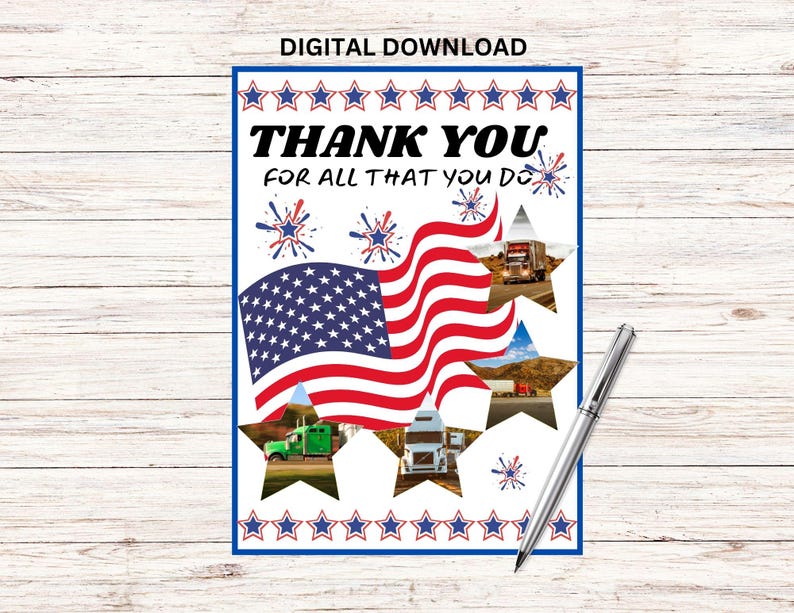 Thank You For All That You Do Truck Driver Appreciation Etsy