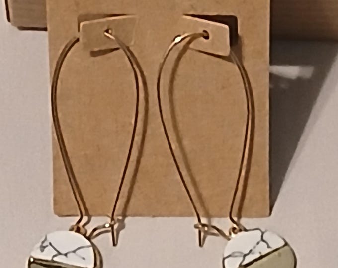 Long Fish Hook Earrings - Fashionable Button Dangles