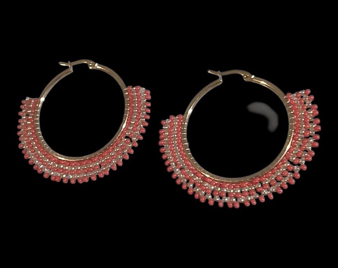 Miyuki red hoops