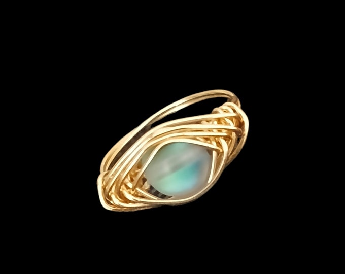 Gold plated Labradorite Ring