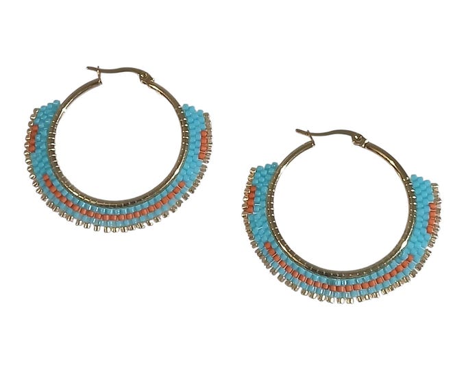 Western gold filled hoops