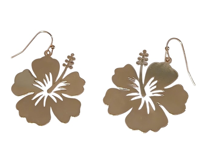 Hibiscus Earrings stainless steel.