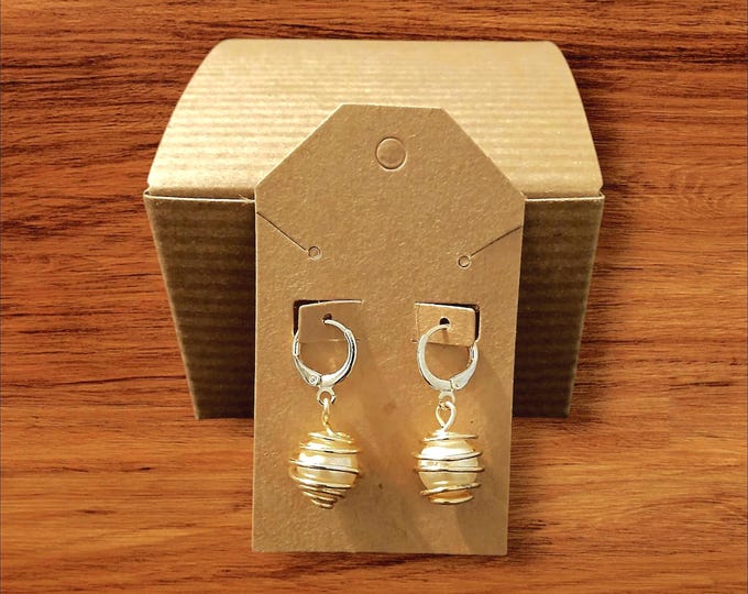Pearl in spiral wrap Earrings