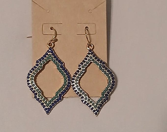 Vintage Blue Dangle Earrings