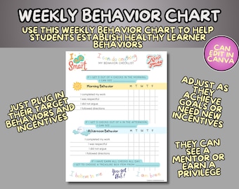 Weekly Behavior Chart