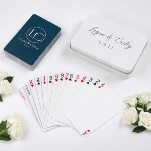 Minimalist Playing Cards/Personalized Guest Book/Wedding Guest Book Alternative/Personalized Wedding Favor/Custom Playing Cards/Perfect Gift