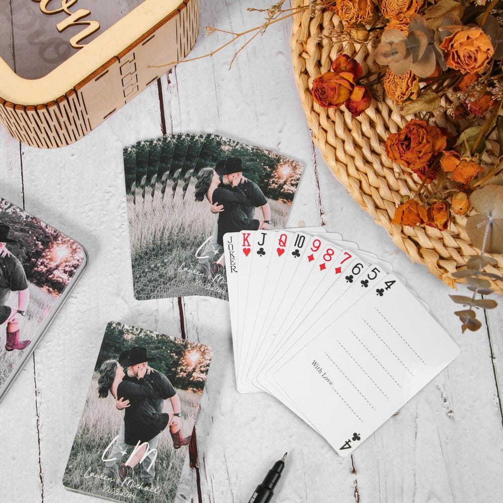 Wedding Guest Book, Custom Playing Cards, Wedding Playing Cards, Unique Wedding Keepsake, Custom Gift, Anniversary Gift, Gifts for Wife