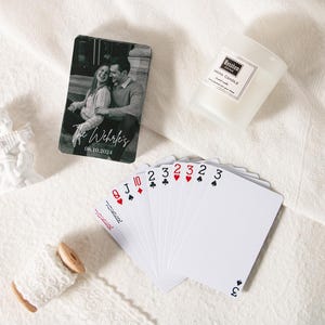 Livro de visitas do casamento, cartas de baralho de casamento, cartas de baralho de livro de visitas personalizadas, cartas de baralho personalizadas, lembrancinha de casamento, presente de casamento para o casal