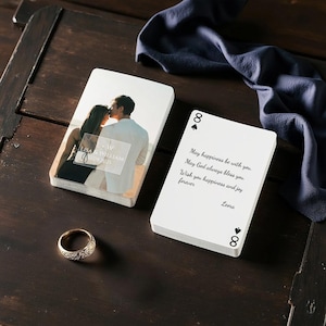 Custom Wedding Photo Playing Cards/Custom Couple&#39;s Photo Playing Cards/Personalized Blank Playing Cards/Wedding Guest Book/Wedding Keepsake