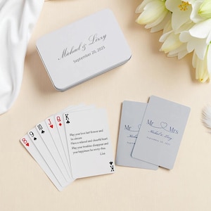 Wedding Guest Book Playing Cards/Personalized Cards/Custom Playing Cards/Wedding Playing Cards/Custom Wedding Gift/Bridal Shower Gift