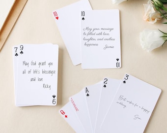 Personalized Blank Playing Cards/Wedding Guest Book/Custom Playing Cards/Wedding Playing Cards/Wedding Favor/Custom Gift