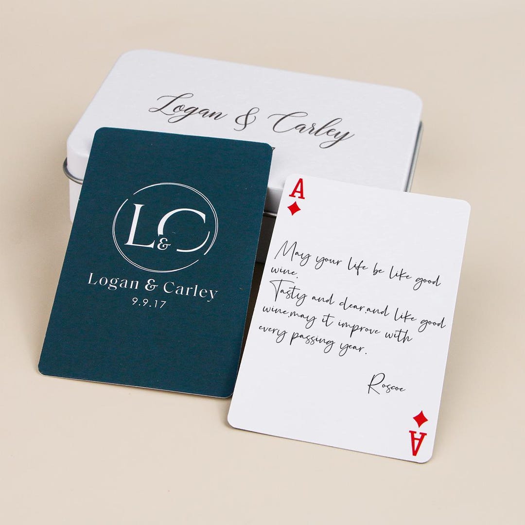 Personalized Wedding Playing Cards With Photo - Custom Couple Gift - Etsy