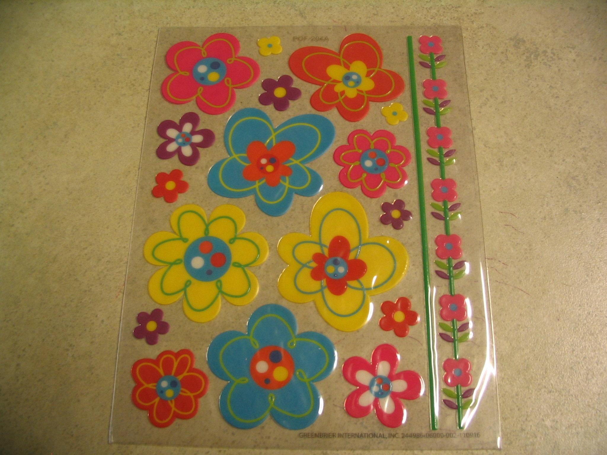 18 piece flower stickers scrapbook embellishment craft etsy