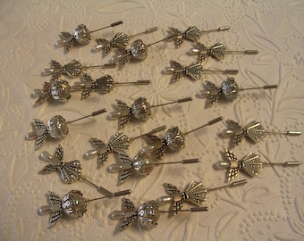 20 Angel Beaded Stick Pins for Jewelry Making Craft Creations Embellishments or Decorati