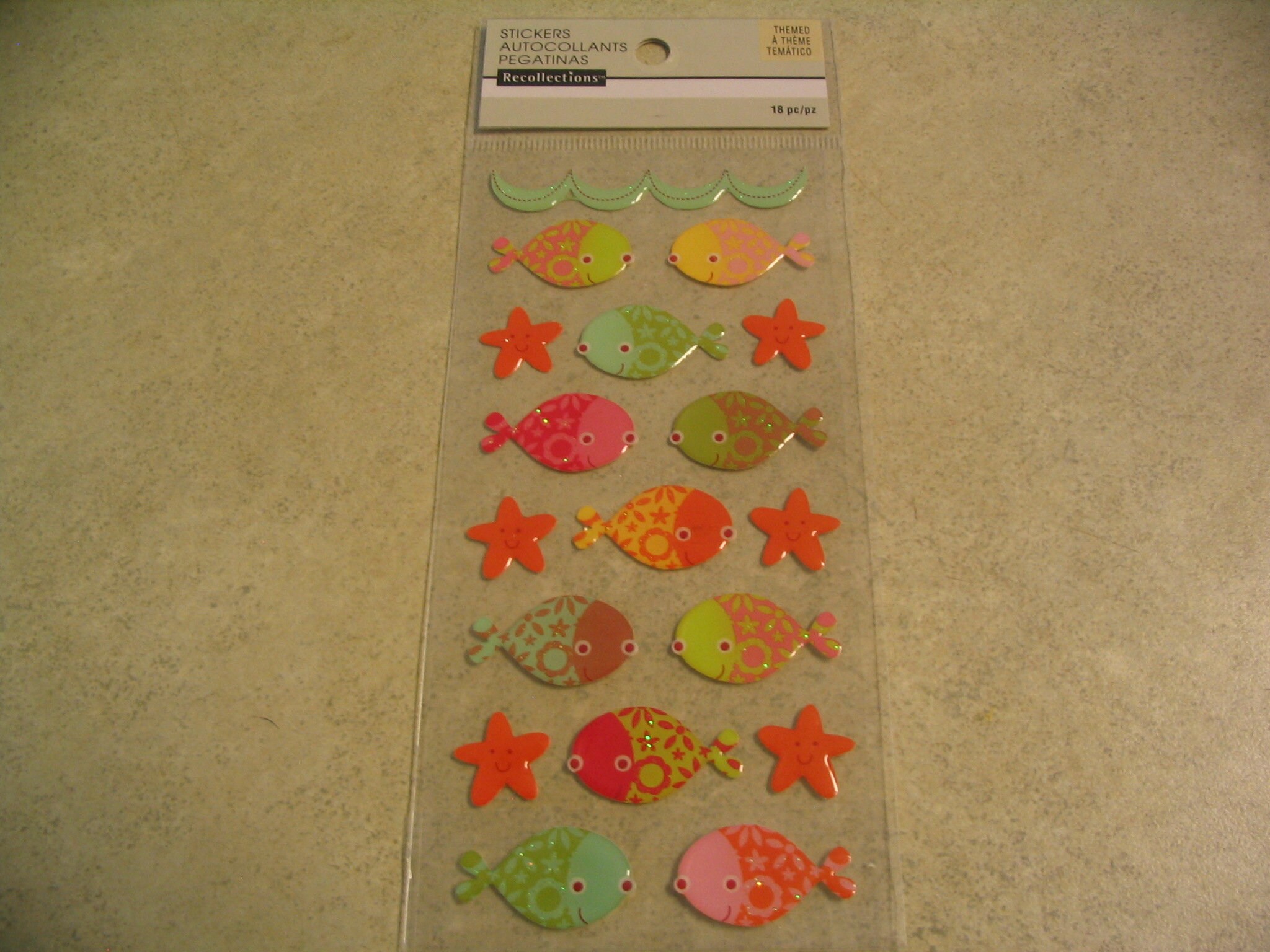 18 Piece Fish Ocean Stickers Scrapbook Embellishment Craft Etsy