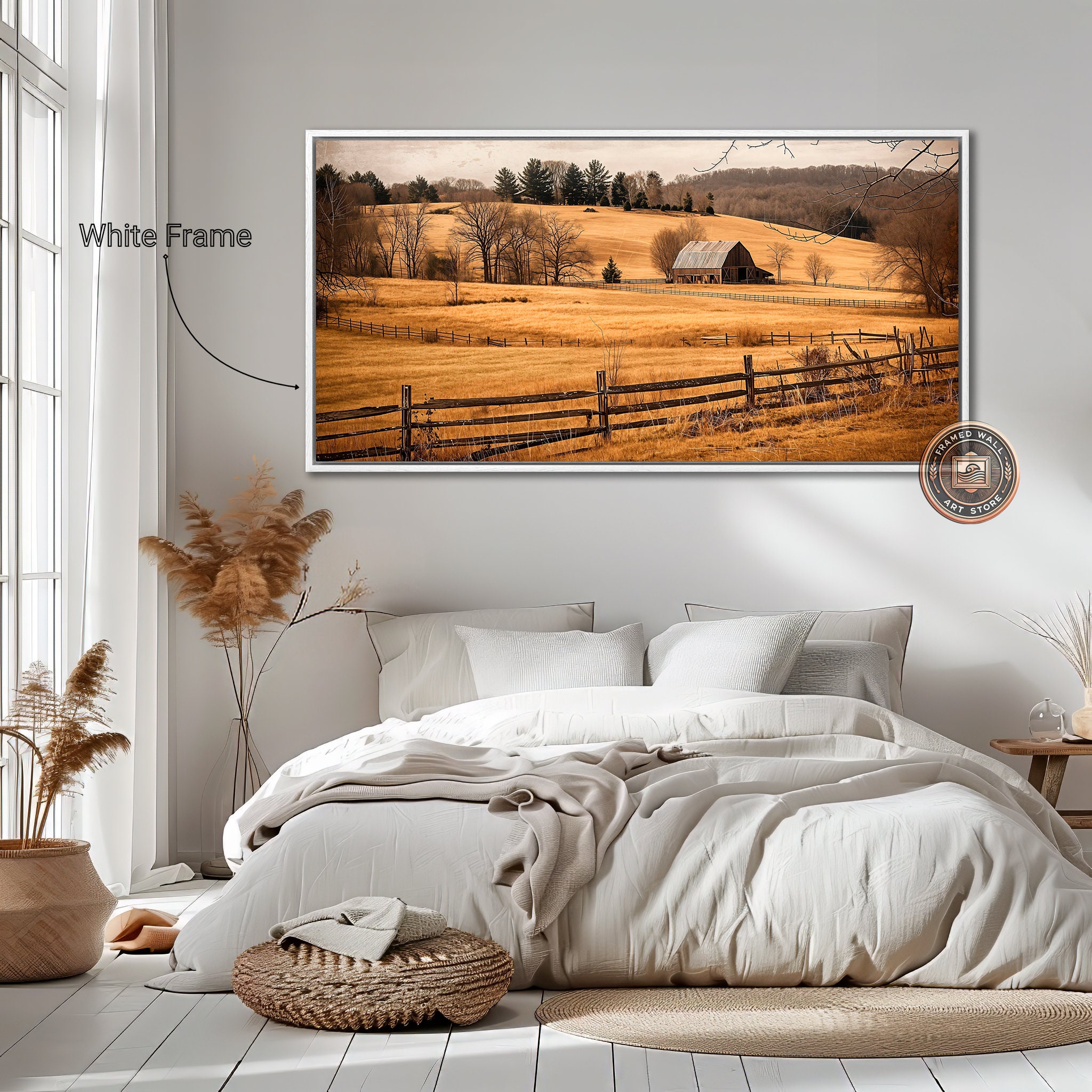 Toile encadree montagnes 50x70cm rose | Fabrique de Styles