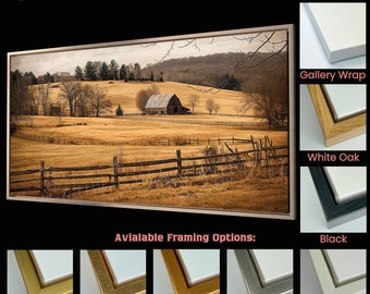 Tableau Canvas 5 Pièces : Grange Ferme Des Montagnes Rocheuses
