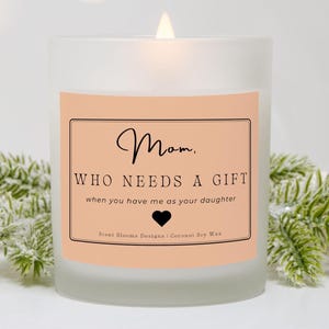 Mom Gift From Daughter Candle Funny Birthday Gift For Mom Gift For Her Mother&#39;s Day Gift Candle Christmas Gift, Funny Candle Gift for Mom