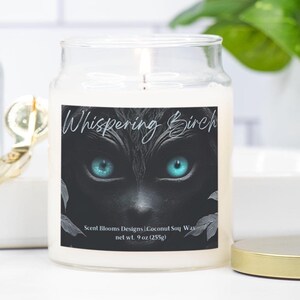 Whispering Birch Scented Candle Gift for Friend Whimsical Enchanted Forest Fantasy Candle for Her Gift for Readers Nerdy Bookish Friend Gift