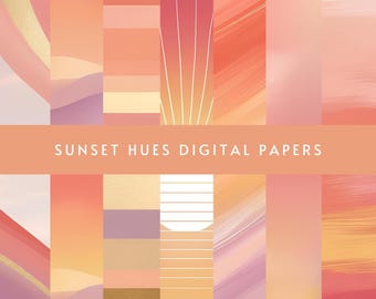 Sunset hues textures and backgrounds (download) | digital papers