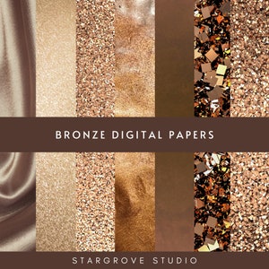 REDUCED PRICE! Bronze textures and backgrounds (download) | digital papers