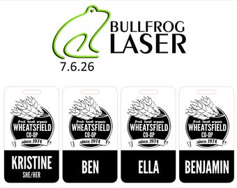 Name badge order for Wheatsfield