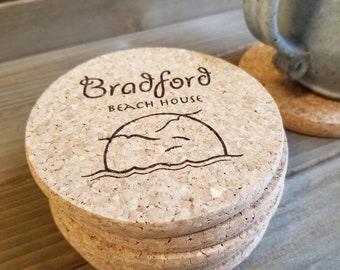 Cork Coasters - Personalized set of 6