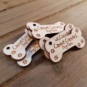 100 wood engraved hang tags custom cut any shape. image 6