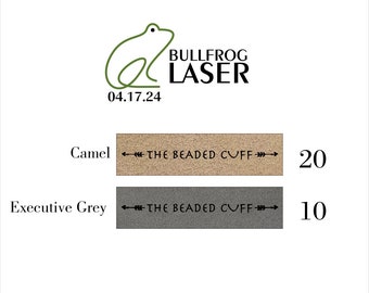 Reserved custom ultrasuede label order for The Beaded Cuff