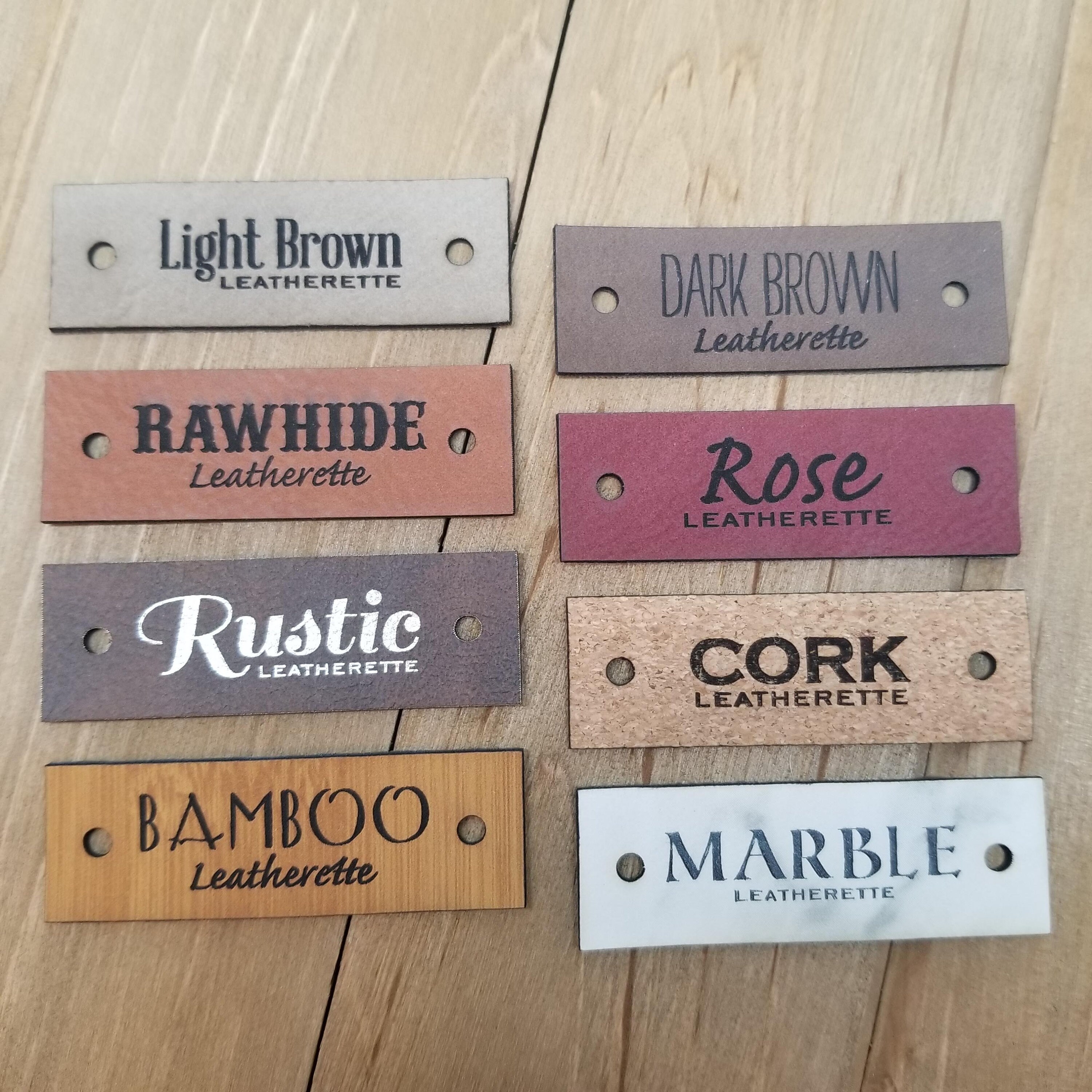Leatherette Sticker 50 Custom Leatherette Labels With Your Engraving Graphics or - Etsy