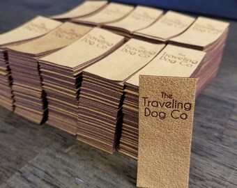 100 Custom Ultrasuede Labels