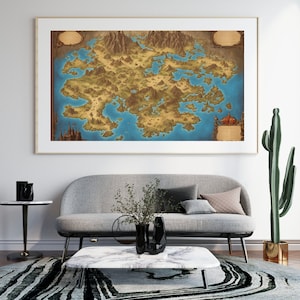 Dungeons and Dragons-fantasiekaarten-AFDRUKBAAR tot 18 x 24 inch-DND-wereldbouwkaarten