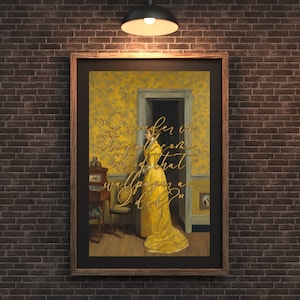 Victorian Book Inspired Quote Painting - Digital Print 18x24inches - &quot;Are You Wallpaper, Too?&quot;