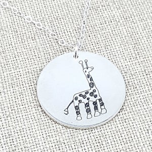 Personalized Necklace Gift - Mother's Day Personalized Your Childs Art Gift - Kids Drawing - Personalized Jewelry - Custom Handwriting