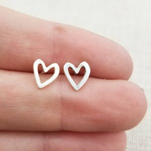 Valentine's Day Gift - Earrings - Stud Earrings - Gift - Heart Earrings - Stocking Stuffer - Silver Jewelry