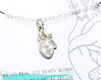 Mended Broken Heart Necklace · Heart Jewelry · Silver Jewelry · Stocking Stuffer