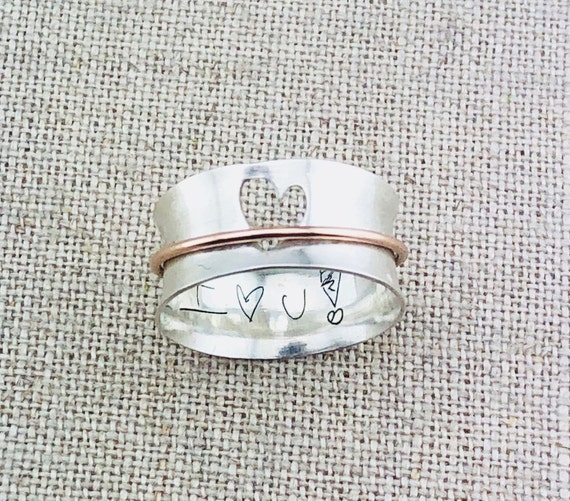 Personalized 2024 heart ring